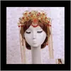 Tiaras Jewelry Drop Delivery 2021 Ancient Costume Hair Bridal Styling Phoenix Crown Headdress Wedding Accessories K0Sal