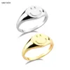 Andywen 925 sterling zilver size pure smiley blij dikke ringen vrouwen ronde fijne sieraden cadeau luxe glimlach gezicht juwelen