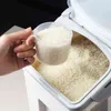 10kg Rice Storage Box with Seal Locking Lid Food Sealed Grain Container Portable Organizer for Kitchen utensils 211110