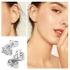 Real 100% 925 Sterling SIlver 0.5/1.2 Carats D Color Moissanite Earrings Studs For Women Certificate Flower Kpop Diamond Jewelry