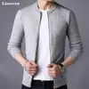 Liseaven Men's Sweater Male Jacket Solid Color Sweaters Knitwear Warm Sweatercoat Cardigans Men Clothing 211008