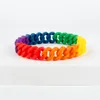hip hop Link Chain Silicone Rubber Elasticity Wristband Cuff Bracelet Club Jewelry Gifts Wrist Band 3 Colors1867261