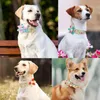 Personalized Dog ID Collar Nylon Engraved Pet Collars Necklace With Cute Flower Colorful Print For Small Medium Large Dogs Cats