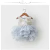 İlkbahar Yaz Kız Elbise Kolsuz Yay Parti Piyano Göster Düğünler için Çiçek Kız Elbise E1002 210610