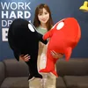 멋진 60cm 80cm 블랙과 붉은 상어 봉제 장난감 큰 살인자 고래 인형 오카인 쿠라 어린이를위한 바다 동물 생일 선물 LA257