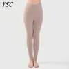 YSC style femmes cachemire laine pantalon tricoté doux chaleur longs Johns spandex leggings de haute qualité slim fit 211130