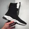 2021 Jakość mody Off Męskie Kobiet Knit Buty Skarpety High Speed ​​Running Runners Designer White Black Slip-on Triple S Single M33