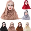 Stirn Kreuz Haar Wrap Schal Einfarbig Glitter Pailletten Jersey Hijabs Muslimischen Stirnband Frauen Turban Haar Kappe Kopftuch 2021