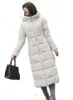 S-6xl jesienna zima kobiety plus mody bawełniane bawełniane bluzę z kapturem długie parki ciepłe kurtki żeńskie ubrania zimowe płaszcz