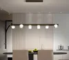 Nowoczesne luksusowe lampy wiszące oświetlenie jasne szkło miedzi wiszące światła do żywej jadalni Loft Villa Home Long Strip LED Luster