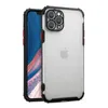 Ultra-Tunna Clear Matt Telefon Fodral för iPhone 12 Mini 11 Pro XS Max XR 7 8 Plus SE2 Shock Fast Cover Color Border Coque