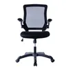 Mobilier commercial Mobilier commercial Techni Mobili Mesh Tâche Chaise de bureau avec bras de retournement, noir A38
