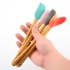 5pc Set Baking Pastry Tools Mini Silicone Spatula Scraper Basting Brush Spoon for Cooking Mixing Nonstick Cookware Kitchen redskap BPA FY4655