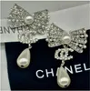 21Style 18K Plaqué Or Lettres Designer Stud Longue Boucle D'oreille Dangle Cristal Géométrique Marque De Luxe Femmes Strass Perle De Noce Bijoux Accessoires