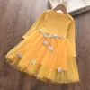 Meisjes jurk mode kids meisje polka dot elegante prinses jurken kant borduurwerk kinderen kid kleding vestidos 210429