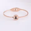 Drop Rose Gold Silver 100 Idiomas Eu amo você Sons de balanço com projeção Clavicle Wedding Bracelet