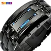 SKMEI Fashion Creative Sport Watch Men Stainless Steel Strap LED Display Watches 5Bar Waterproof Digital wristatch reloj hombre 0926