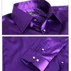 2021 Mäns Luxury Silky Skjortor Långärmad Mode Lös Casual Silk Som Män Klänning Skjorta Plus Storlek Bröllopsfest Steg Kläder G0105