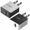 18W QC3.0 Snabb snabbladdare EU US USB Wall Chargers Power Adapter för iPhone 15 11 12 13 14 Samsung S10 S20 S22 S23 LG Android -telefon