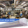 25PCS LED Shop Light, Tube 4FT 8FT 144W 14400LM 6000K, Cold White, V Shape, Clear Cover, Hight Output, Linkable Lights Stock in Los Angeles