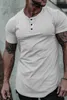 Mężczyźni T-shirt bawełniany krótki rękaw undershirt mężczyzna stałe męskie tee topy lato marki odzież bodybuilding fitness t shirt homme 210716