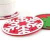 Mats & Pads Round Heat Resistant Silicone Christmas Snowflake Mat Drink Cup Coasters Non-slip Pot Holder Table Placemat Kitchen Posavasos