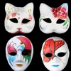 Halloween volledige gezichtsmaskers diy handgeschilderde pulp gips bedekt papier maché blanco masker wit maskerade maskers duidelijke feestmasker rrd8188