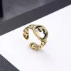 2021 Nieuwe Mode Cluster Ringen Messing Retro Twisted Open Ring Dames Bruiloft Designer Sieraden Maat Verstelbaar Hoge Kwaliteit Met doos