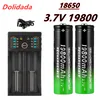 Batería recargable de 18650 original de 18650 3.7V 19800 MAH para cargador USB de linterna