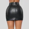 Faux PU Sexy Mini Rokken vrouwen Plus Size Hoge Taille Rits Ing Leer Zwarte Strakke Rok Meisjes Nieuwe BSQ031 210412