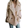 JOCoo Jolee Kobieta Ciepły Faux Fur Coat Kobiety Jesień Zima Miś Teddy Coat Casual Oversized Miękkie Puszyste Kurtki Polarowe Płaszcz 211129