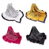 Écharpe d'hôtesse de l'air en soie imité pour dames grand foulard carré en Satin mode imprimé châle foulard cheveux Wrap