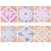 Fazzoletto di cotone Fazzoletto da donna ricamato floreale Flower Lady Hankies Mini SquareScarf Boutique Asciugamano tascabile T9I001395