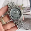 2022 New Luxury Mens Watches Full Diamond Watch Week Calendar Fashion Men Iced Out Clock Montre De Luxe167m