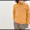 Tees Baby Maternity Drop Delivery 2021 Kids Tshirt Cotton Baby Boys Stripe Tshirts 26 Years Children Clothing Toddler Girl Long Sleeve Tops T
