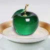 Décoration de fête pomme ornements verre glaçure colorée maison cristal Quartz rouge vert jaune Lucency cadeau Souvenir