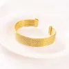 Trendy Gold Colors Vintage Bangle Bracelet for Women Men Charm Bracelet Jewelry Accessories Birthday Party Gifts Q0717