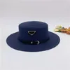 Chapeaux larges chapeaux seau designer automne et été chapeau de paille tissé tour de tête pour hommes 56-58cm haut plat ceinture à trois plis coréen plage vacances crème solaire femmes 82VR