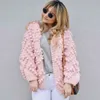 Jastie Boho Pom Pom Ręczna Dzianina Kardynowanie Kobiety Swetry Z Długim Rękawem Jesień Zima Ciepła Knit Top Kobiety Swetry Kartacyjna Kurtka 210419