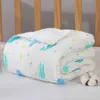 Baby Muslin Squares Diaper Swaddle Bamboo Blanket Född Wrap Blankets Bomull Manta Bebe 211105