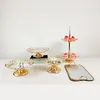 Electroplate Metal Cake Stand Set Display Wedding Birthday Party Dessert Cupcake Plate Rack Other Bakeware