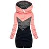 Kvinnors hoodies tröjor Autumn Winter Women Dress Casual Hooded Sweatshirt Klänningar Damer Långärmad rund nackficka Pullover 2023