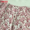 Frauen Mode Jacquard Blumen Gestrickte Shorts Vintage Hohe Elastische Taille Weibliche Kurze Hosen Mujer BE503 210416