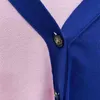 Farbblockierte Strickjacke Pullover Frauen Frühling Einreiher V-Ausschnitt Volle Hülse Mode Koreanische Damen Pullover Tops 210513