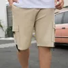 Korea Style 28-50 tums Shorts Cargo Summer Casual Större Ficka Klassisk 95% Bomull Märke Manliga Korta Byxor Torr 210713