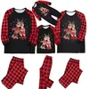 Pijamas de Natal Conjuntos Partido Fórum Família Família Vermelho Búfalo Manta Xmas Holiday Sleepwear Roupas de Manga Longa PJS Sets HH21-723