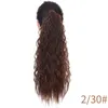 22 Inches Deep Wave Synthetic Clip in Ponytail Wrap Around Ponytails Simulation Human Hair Extensions Bundles AOSI22P