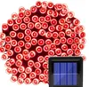 Feestdecoratie Kleuren rood 7m 12m 22m Solar Lampen LED Lichtslingers 100/200 LEDS Buiten Fairy Holiday Christmas Party Slingers Solar Gazon Tuinverlichting Waterdicht