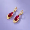 boucles d'oreilles longues rubis