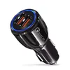 QC3.0 Mini Car Car Charger Charger Compact и портативный USB Dural Port Car Charger 12-24V Smart IC Быстрая зарядка для iPhone Samsung Huawei LG Телефон Зарядное устройство MP3